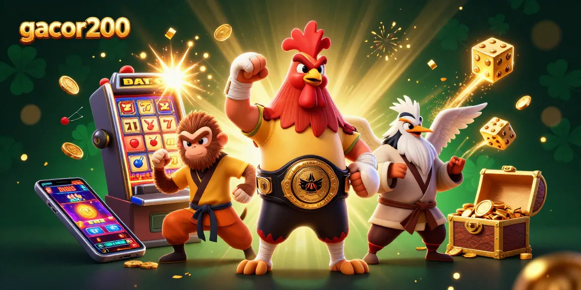 Gacor200 menawarkan jackpot luar biasa dengan karakter unik dalam ilustrasi 3D yang dinamis.