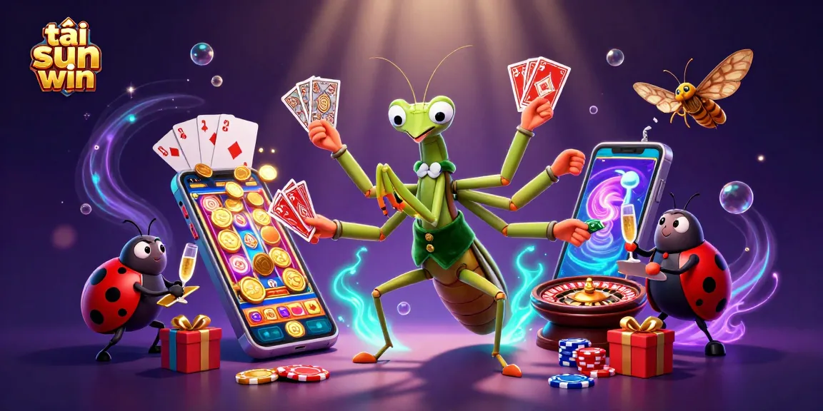 Engage in thrilling gameplay with tải sun win, witnessing a vibrant casino scene filled with colorful games and excitement.